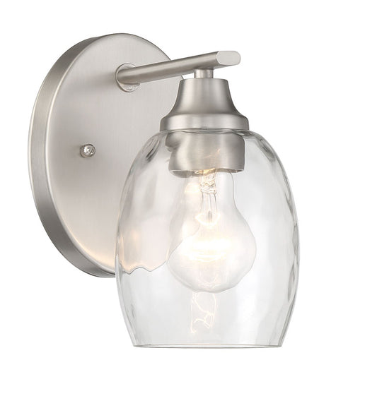 ML-TH-Clear Water Stone Glass Vanity-Satin Nickel