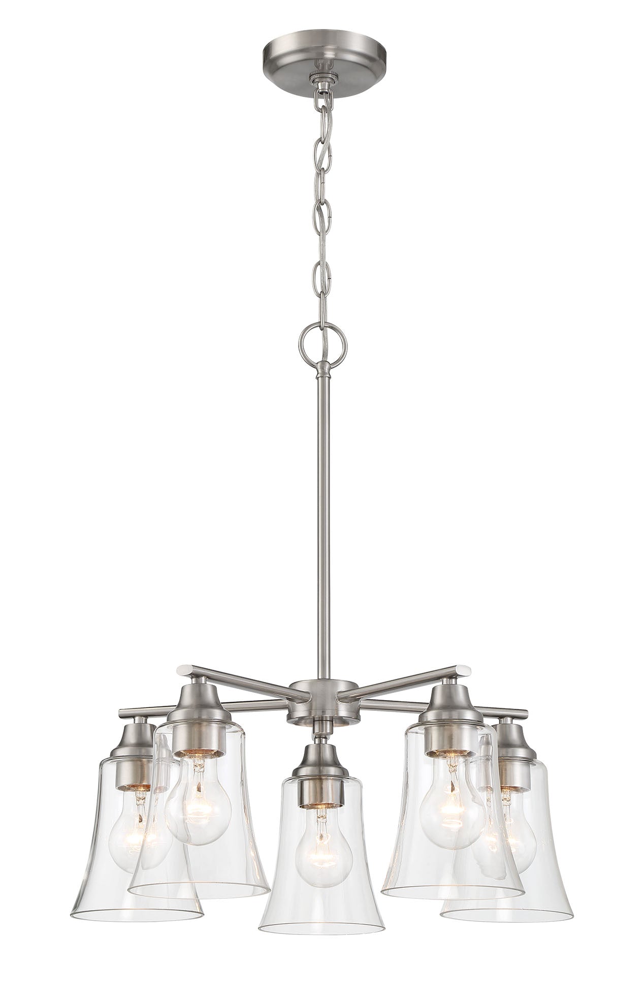 ML-TH-Clear Bell Glass Chandelier