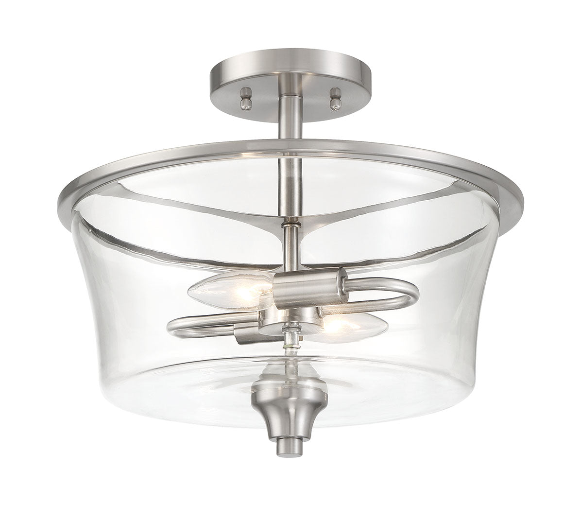 ML-TH-Clear Bell Glass Semi Flush